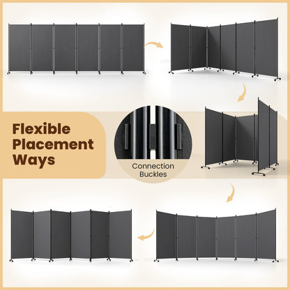 6 Panel Folding Privacy Screen Room Divider Room Dividers at Gallery Canada