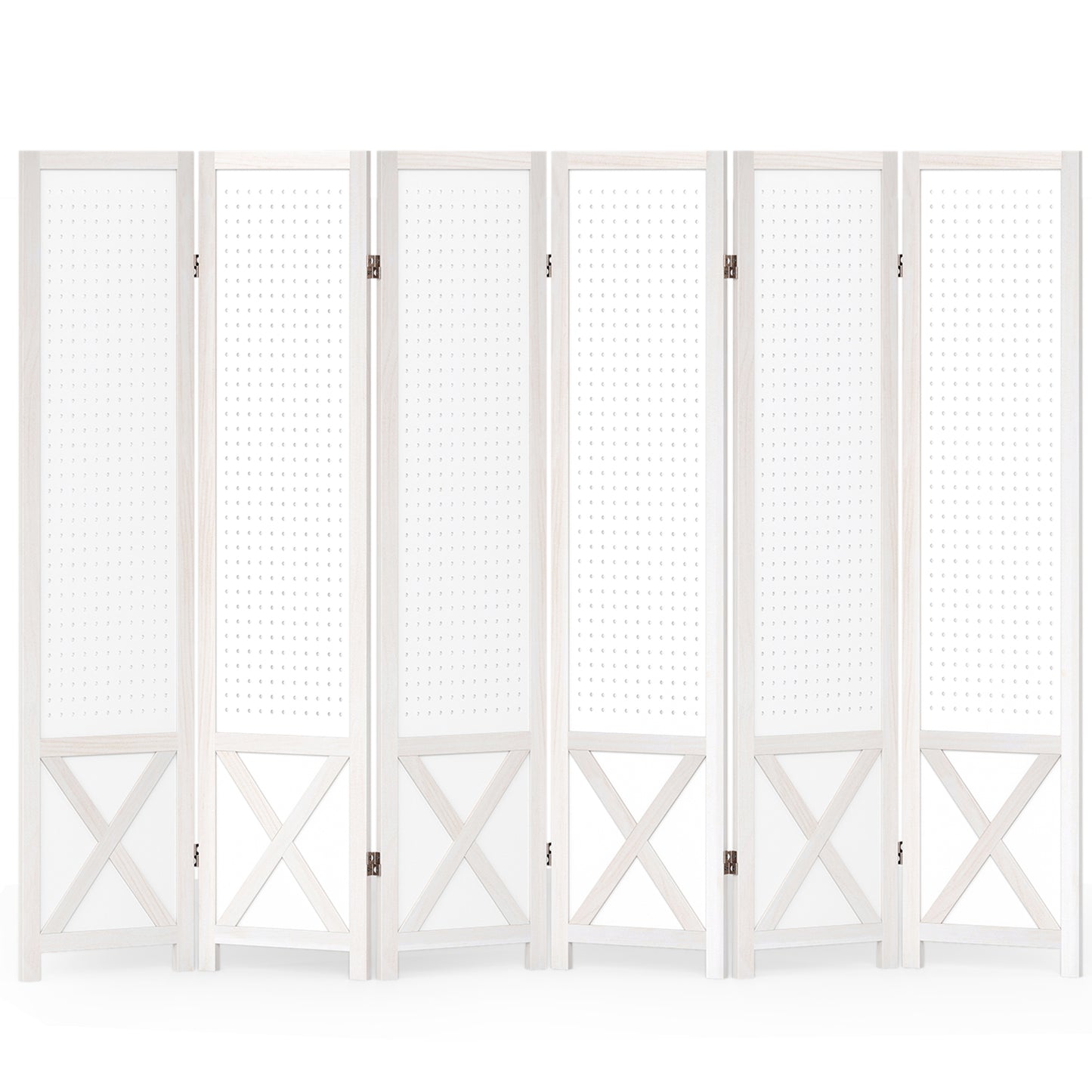6-Panel Pegboard Room Divider, 67 Inches Tall, Foldable Privacy Screen Room Dividers Options at Gallery Canada