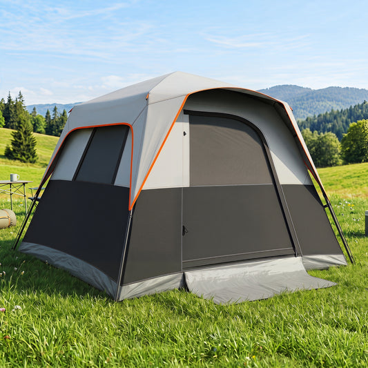 6-Person Blackout Instant Cabin Tent with Rainfly, Gray Tents Gray at Gallery Canada