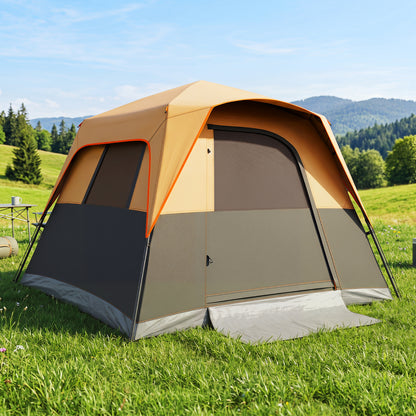 6-Person Blackout Instant Cabin Tent, Orange Tents at Gallery Canada