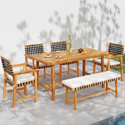 6-Piece Patio Dining Set, Farmhouse Furniture For 5-6 People Patio Dining Sets at Gallery Canada