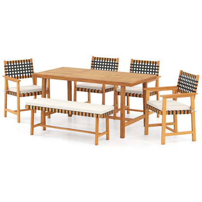 6-Piece Patio Dining Set, Farmhouse Furniture For 5-6 People Patio Dining Sets at Gallery Canada
