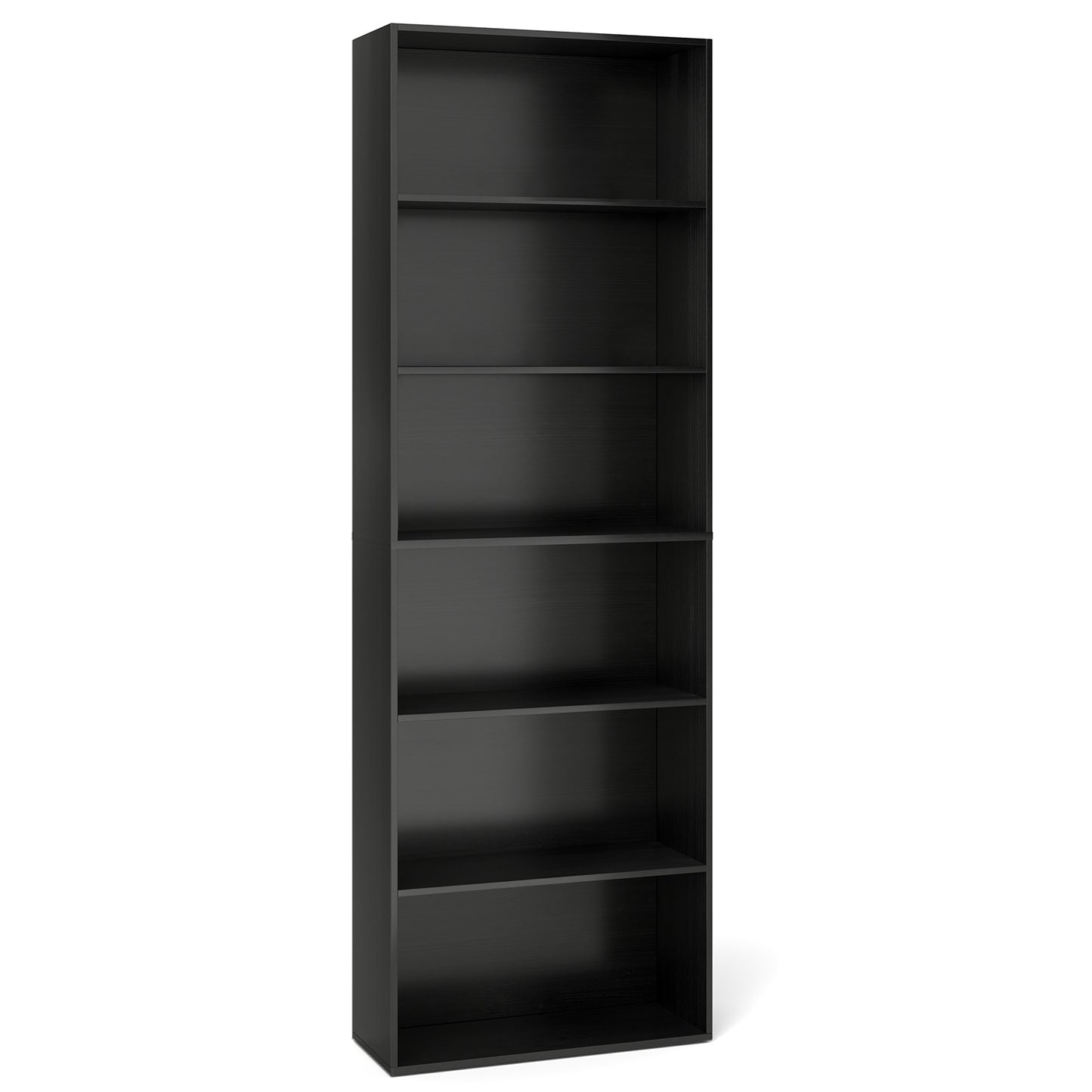 6-Tier Bookcase, 6 Open Shelves, Anti-Toppling Kit, Black Bookcases at Gallery Canada