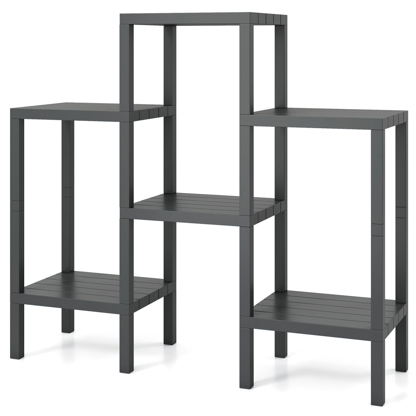 6-Tier Plastic Modular Storage Shelves for Living Room and Kitchen, Gray Raised Garden Beds Gray at Gallery Canada