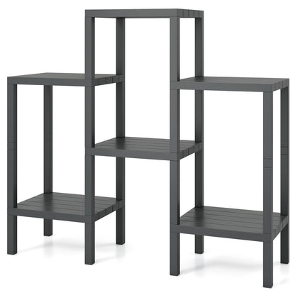 6-Tier Plastic Modular Storage Shelves for Living Room and Kitchen, Gray Raised Garden Beds Gray at Gallery Canada