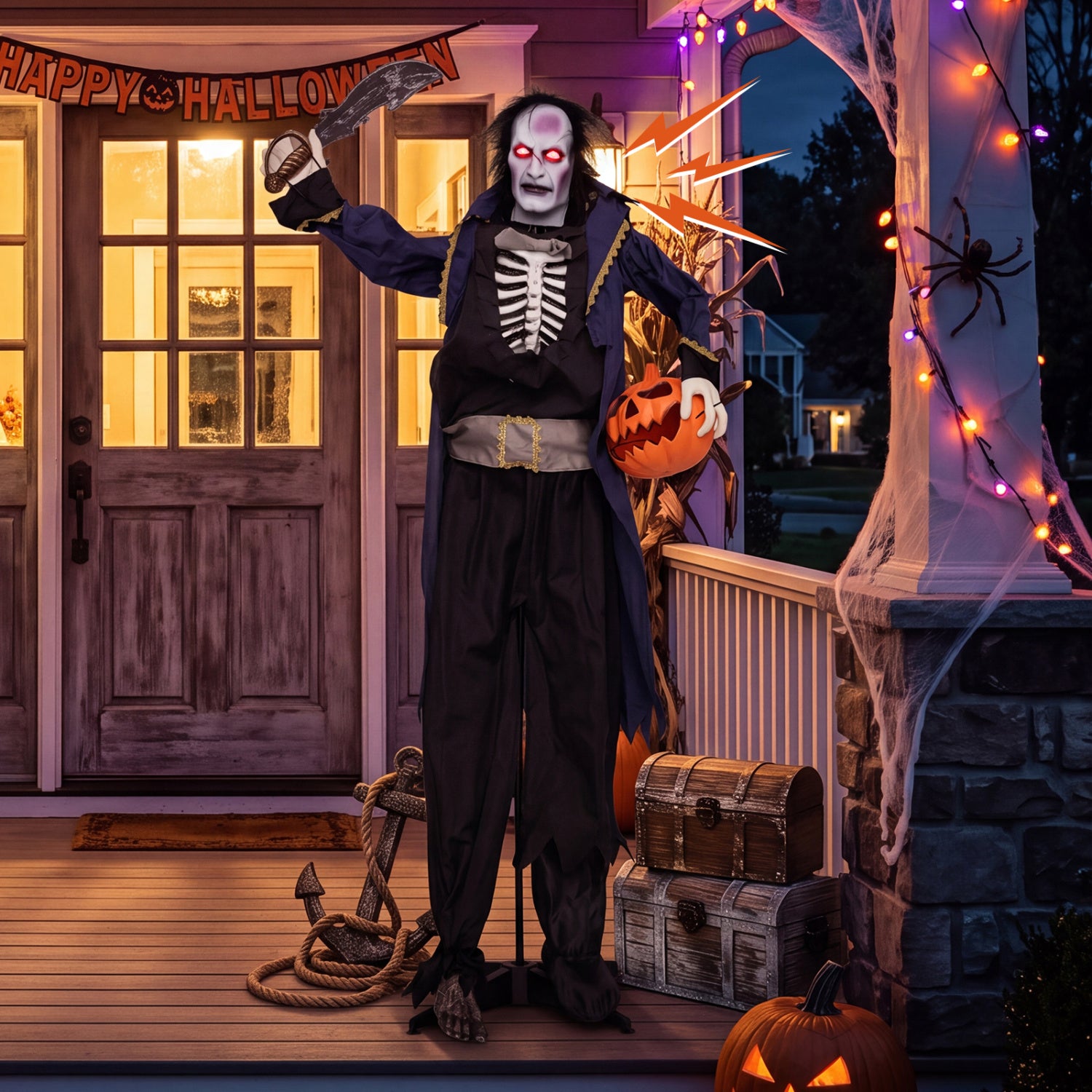 6 ft Animated Halloween Vampire Pirate Decoration Halloween at Gallery Canada