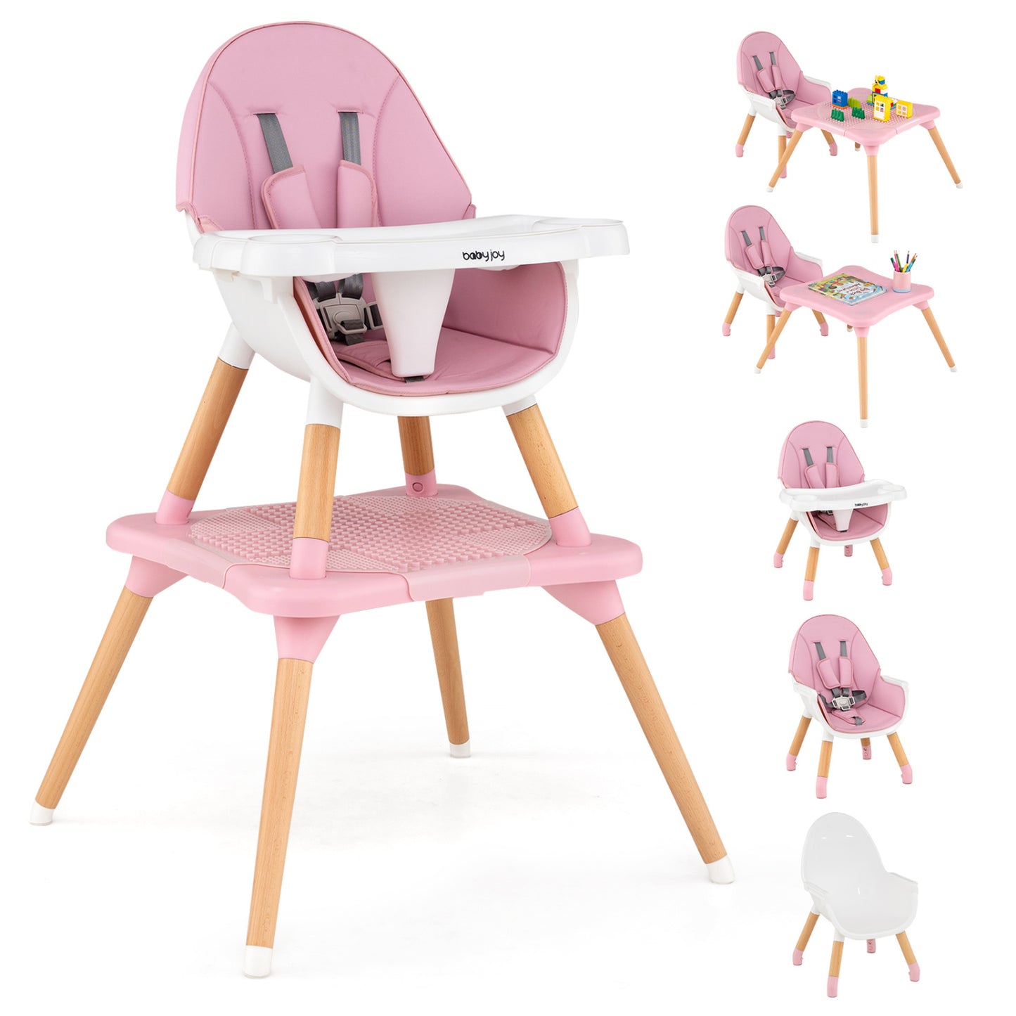6-in-1 High Chair, Ages 6-36 Months, Pink High Chairs Pink at Gallery Canada