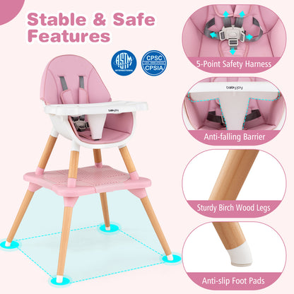 6-in-1 High Chair, Ages 6-36 Months, Pink High Chairs at Gallery Canada