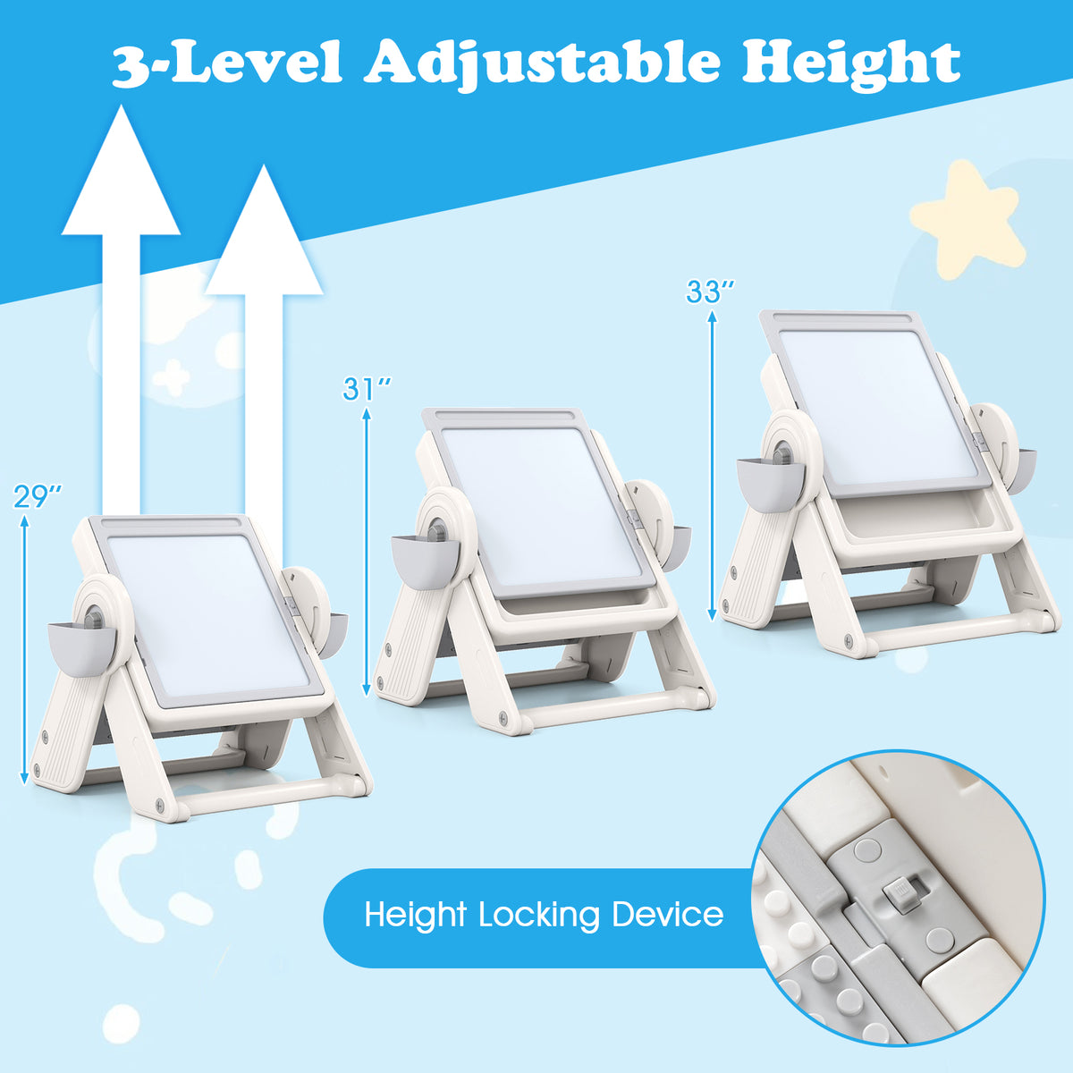 6-In-1 Multi-Activity Children Table And Chair Set, Gray And White Kids Table & Chair Sets at Gallery Canada