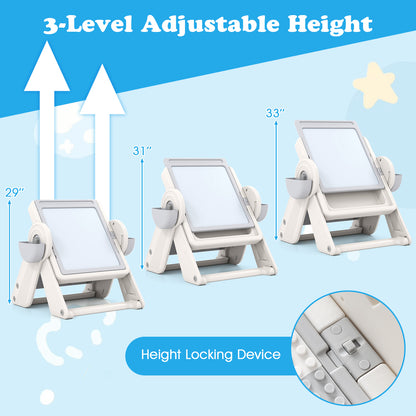 6-In-1 Multi-Activity Children Table And Chair Set, Gray And White Kids Table & Chair Sets at Gallery Canada