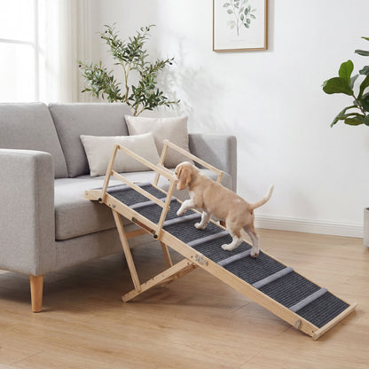 6-Level Adjustable Foldable Dog Ramp, Dark Gray Dog Supplies at Gallery Canada