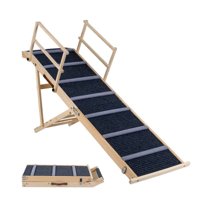 6-Level Adjustable Foldable Dog Ramp, Dark Gray Dog Supplies at Gallery Canada