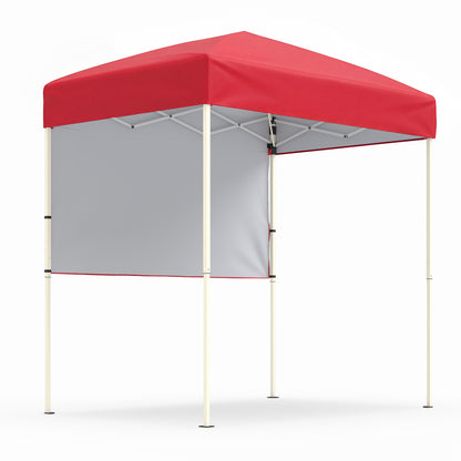 6x4 FT Pop-Up Canopy Tent with Half Sidewall, Red Canopies at Gallery Canada