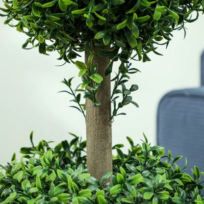 2 Pack 36.1" Artificial Boxwood Topiary Ball Trees, With Pot, Green Artificial Trees at Gallery Canada