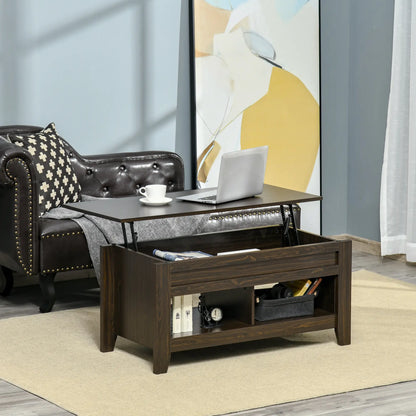 Lift Top Coffee Table With Storage, Dark Walnut Coffee Tables at Gallery Canada