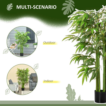 Set of 2, 4.5FT Artificial Bamboo Tree, Indoor Outdoor Decor Artificial Trees at Gallery Canada