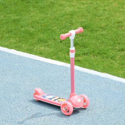 3 Wheel Kids Scooter, Adjustable Height, Rear-Fender Brake, LED Light, Pink Scooters at Gallery Canada