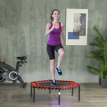 45" Rebounder Trampoline, Quiet Bungee with LED Lights, Red Trampolines at Gallery Canada