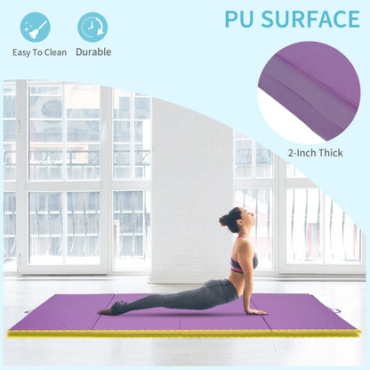 4'x10'x2'' Folding Gymnastics Mat, Exercise Mat for Yoga, MMA, Purple Gymnastics Mats at Gallery Canada