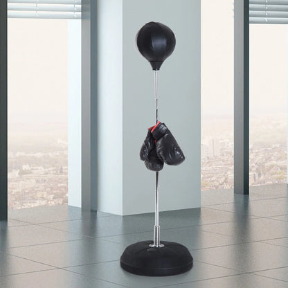 Freestanding Boxing Bag, Adjustable 49.6-56.7in, Black Punching Bag Stands at Gallery Canada