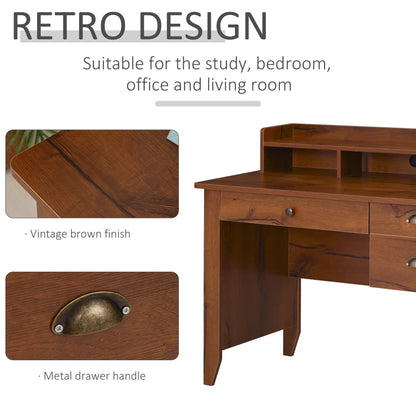 Study Table With Storage Hutch, Brown Writing Desks at Gallery Canada