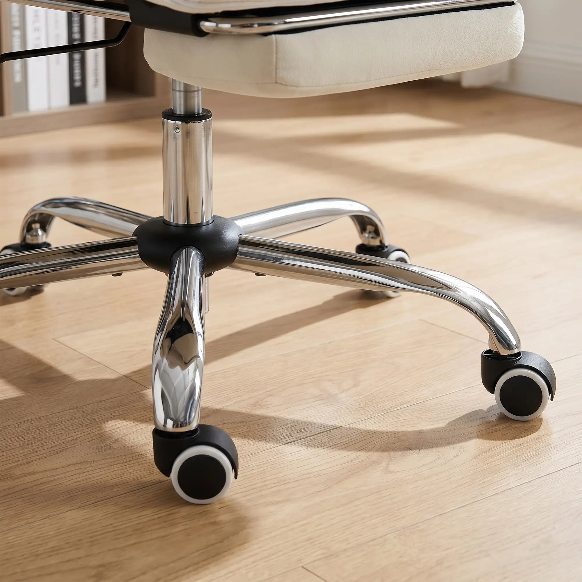 Ergonomic Reclining Office Chair with Foot Rest, Cream Executive & Manager Chairs at Gallery Canada