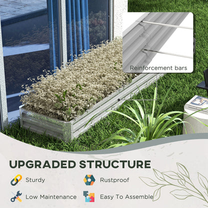 Galvanized Steel Raised Garden Bed, 82" x 109" x 12", Silver Galvanized Planter Boxes at Gallery Canada