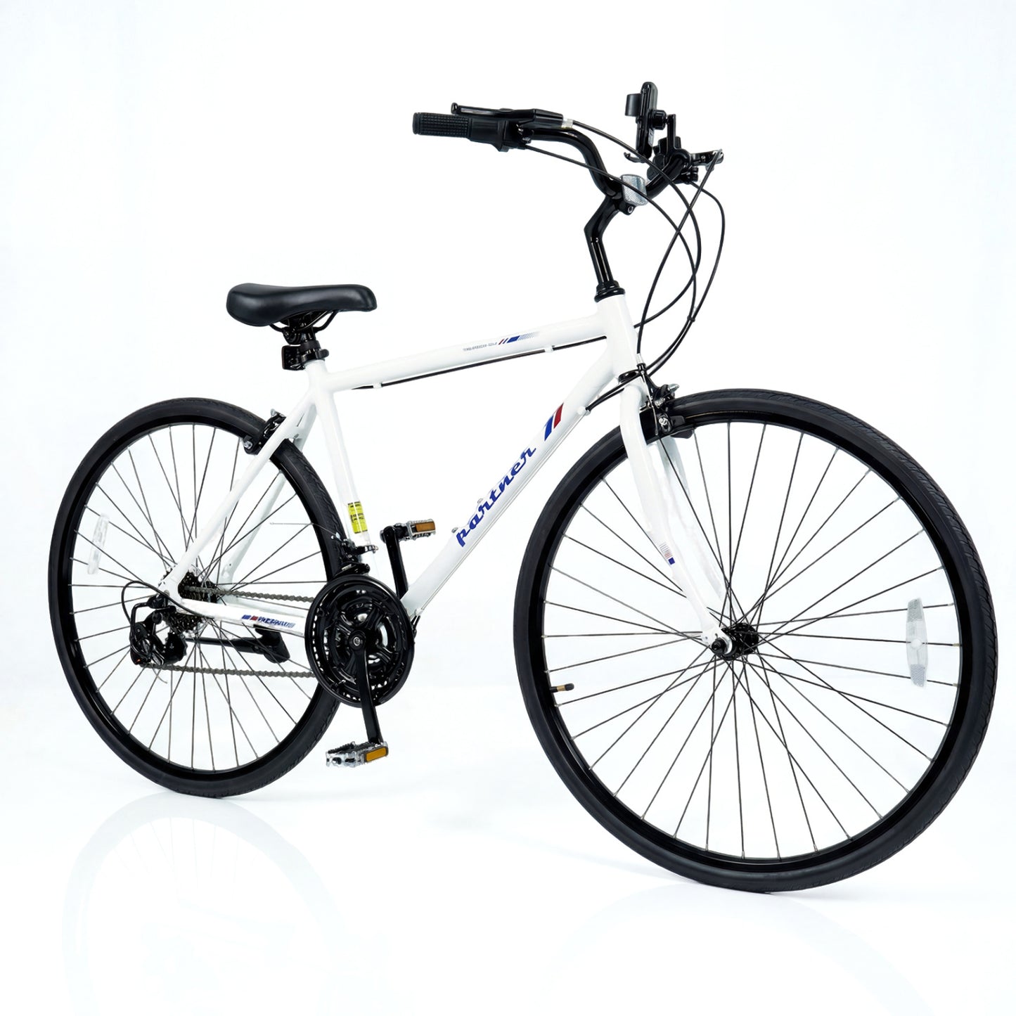 700C Adult Hybrid Bike, 18-Speed Shimano, White Kids Bike at Gallery Canada