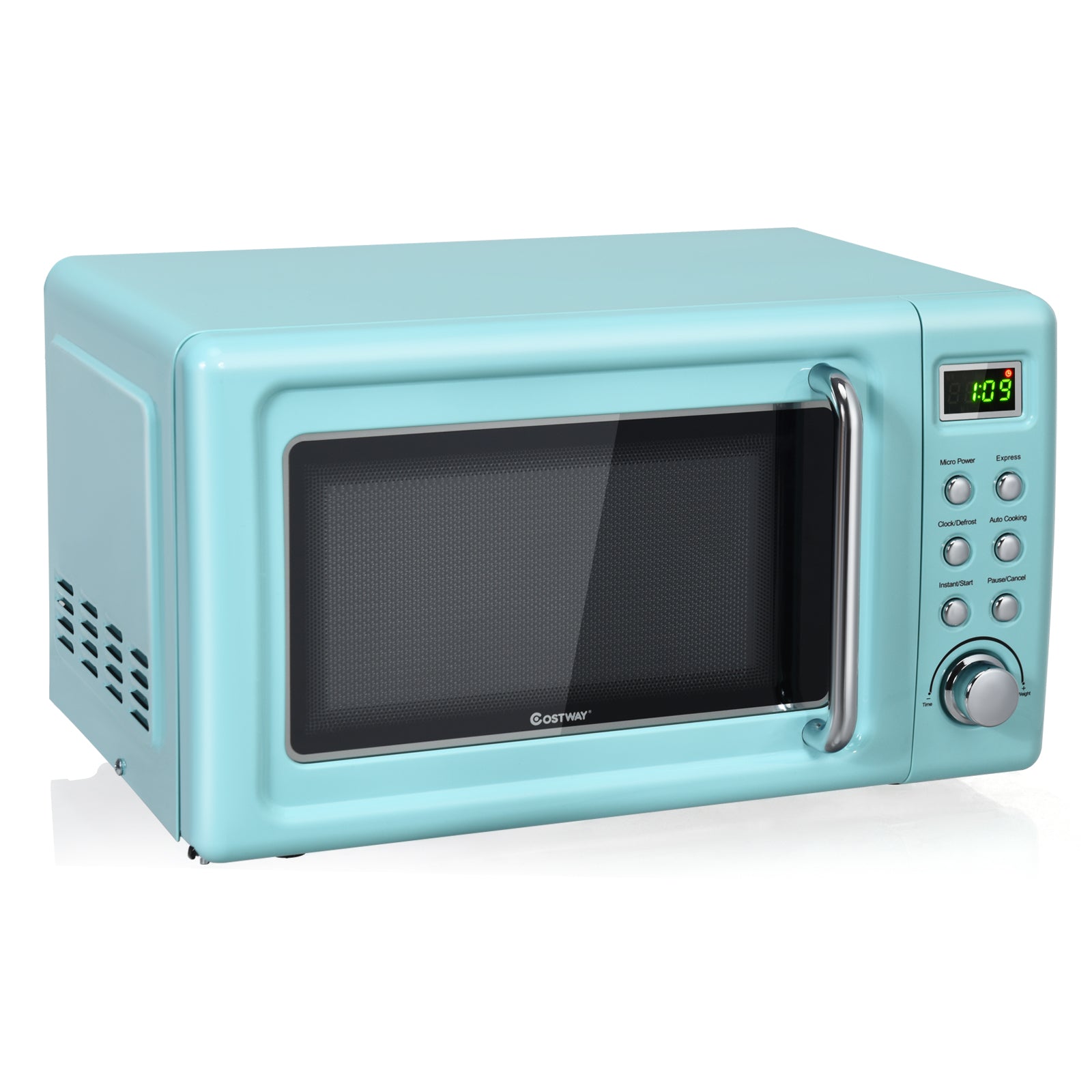 700W Retro Microwave Oven, 5 Power Levels, Auto Cook, Green Toaster Ovens at Gallery Canada