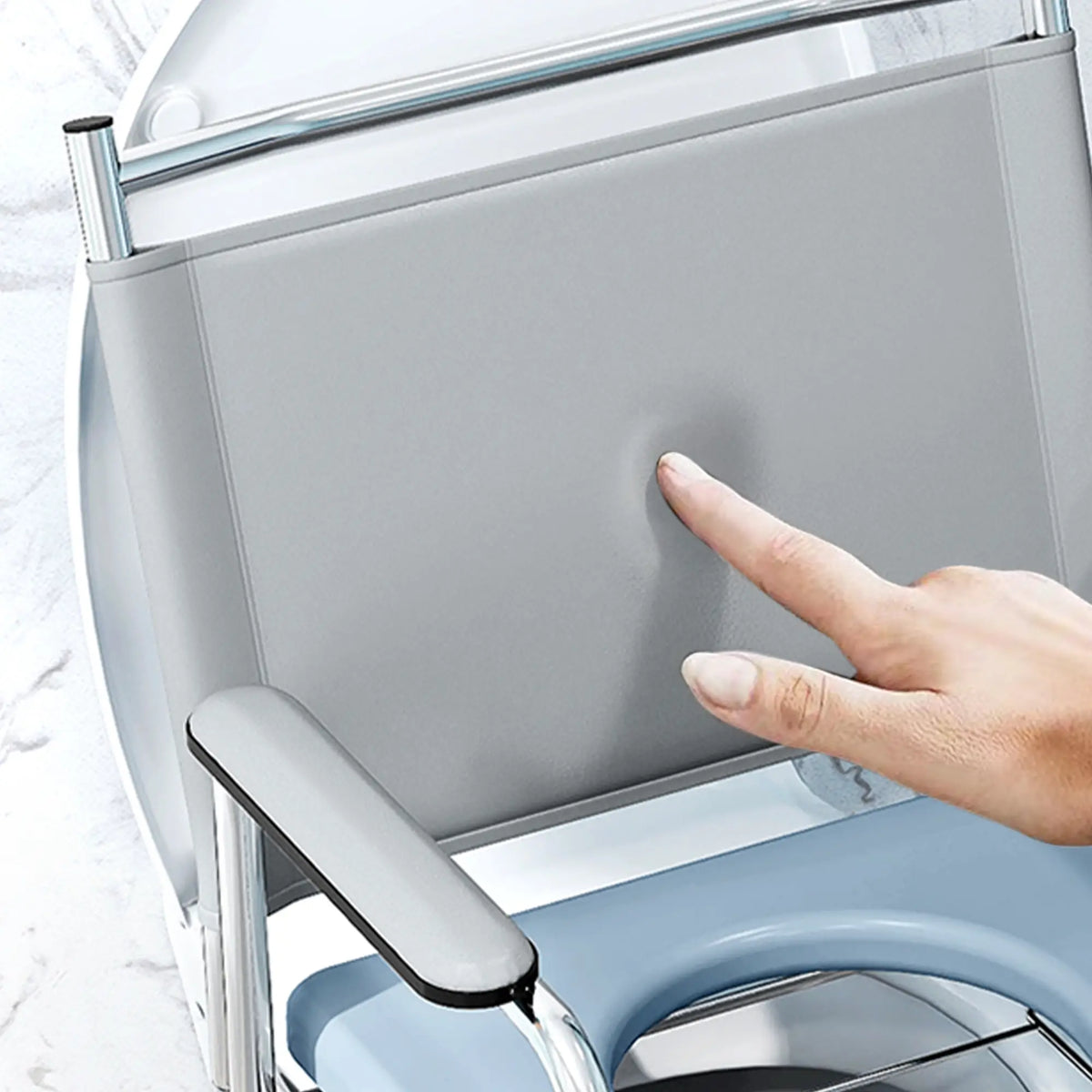 Rolling Shower Chair, Bedside Commode Wheelchair, 300 Lbs, Black Bath Chairs at Gallery Canada