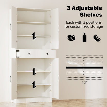 72 Inch Modern Farmhouse Cupboard Cabinet, 4 Barn Doors, White Clothing & Closet Storage at Gallery Canada