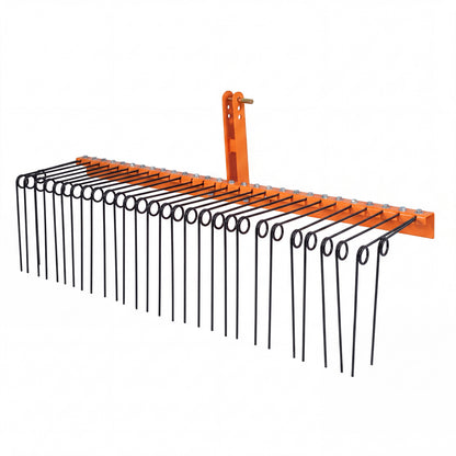 72" Pine Straw Rake, 30 Metal Coil Tines, Orange Lawn Care Tools Orange at Gallery Canada
