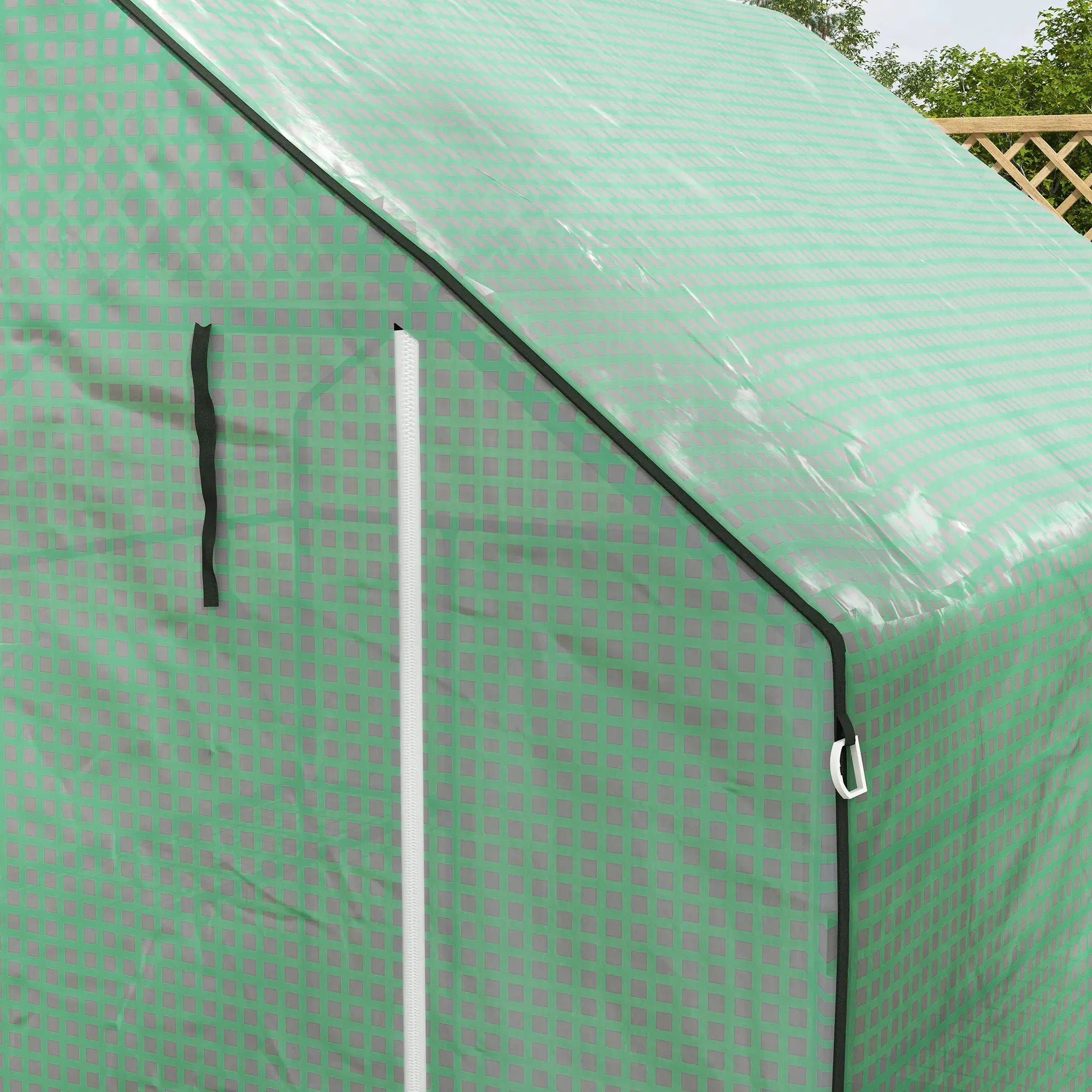 4.6' x 4.7' x 6.2' Walk-in Greenhouse, 3 Tier 8 Shelves, Reinforced PE Cover, Green Walk In Greenhouses at Gallery Canada