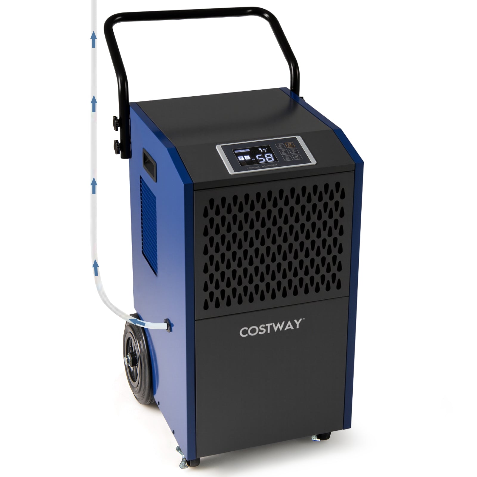154 Pints Commercial Dehumidifier With Pump, Drain Hoses, Blue Dehumidifiers at Gallery Canada