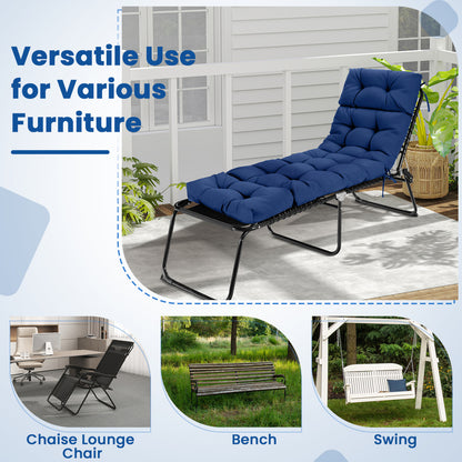 Outdoor Chaise Cushion Set of 2, 73x22, High Back, Navy Outdoor Furniture Accessories at Gallery Canada