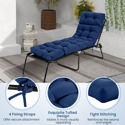 Outdoor Chaise Cushion Set of 2, 73x22, High Back, Navy Outdoor Furniture Accessories at Gallery Canada