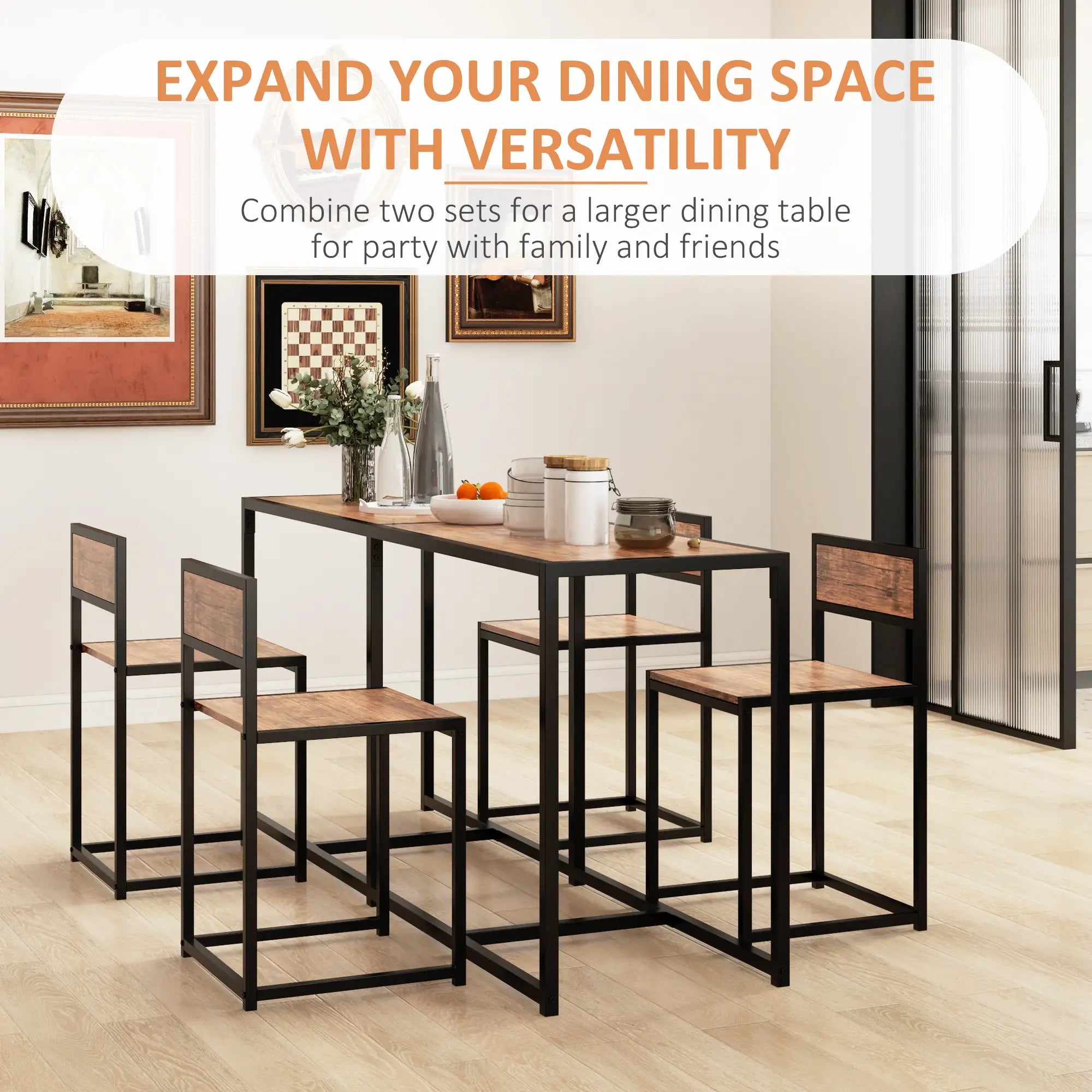 Industrial Dining Table Set for 2, Kitchen Table and Chairs Bar Sets at Gallery Canada