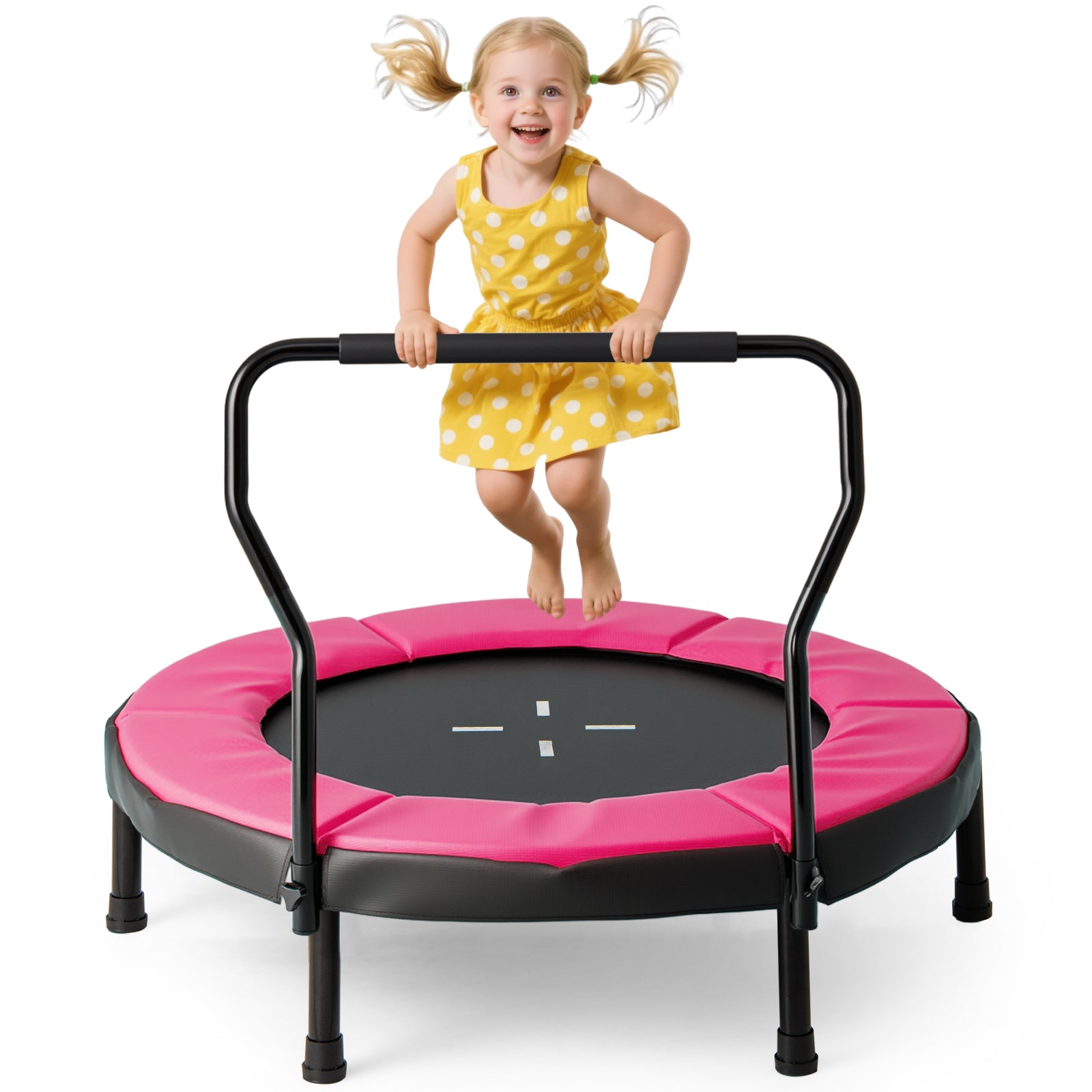 40 Inch Trampoline For Kids, Indoor Outdoor Fitness, Pink Trampolines Pink at Gallery Canada