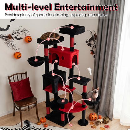 75-Inch Gothic Cat Tree with 2 Plush Perches Cat Trees Condos & Scratchers at Gallery Canada