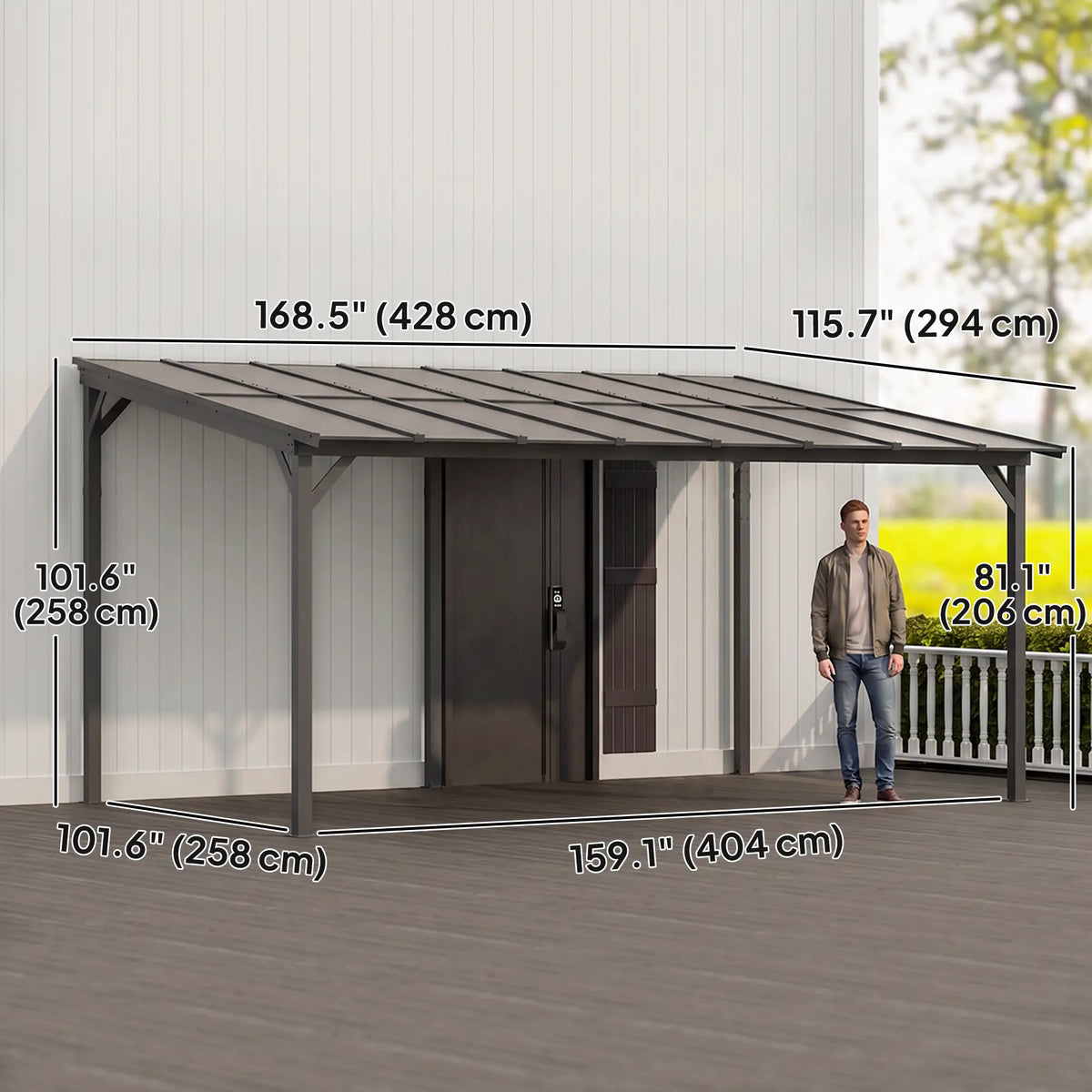 10' x 14' Hardtop Gazebo, Wall Mounted, Free Standing, UPF 50+, Waterproof Roof Pergolas at Gallery Canada