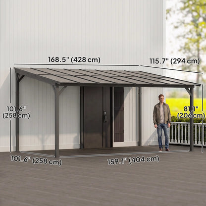 10' x 14' Hardtop Gazebo, Wall Mounted, Free Standing, UPF 50+, Waterproof Roof Pergolas at Gallery Canada