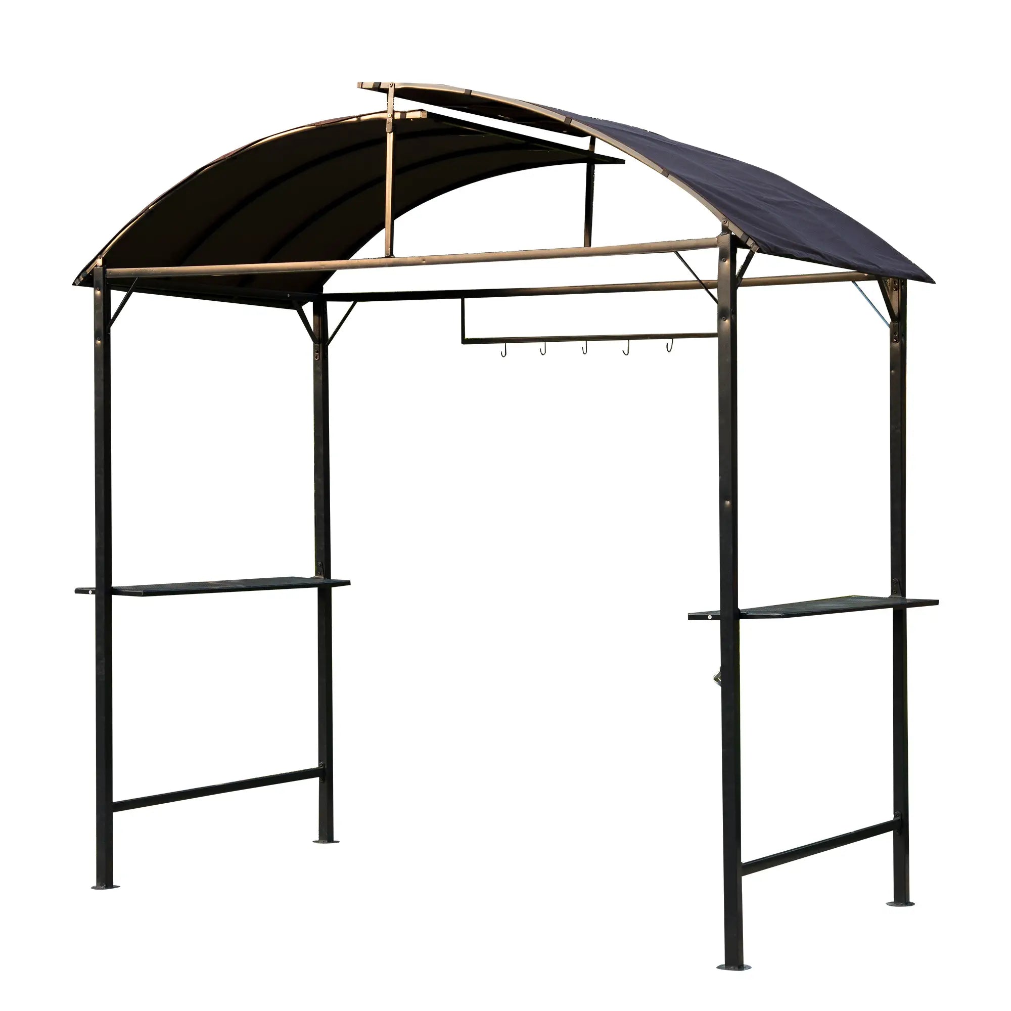 8x4ft BBQ Gazebo Tent, Metal Frame Arch Canopy, Garden Sunshade Portable Shelter BBQ Grill Gazebos at Gallery Canada
