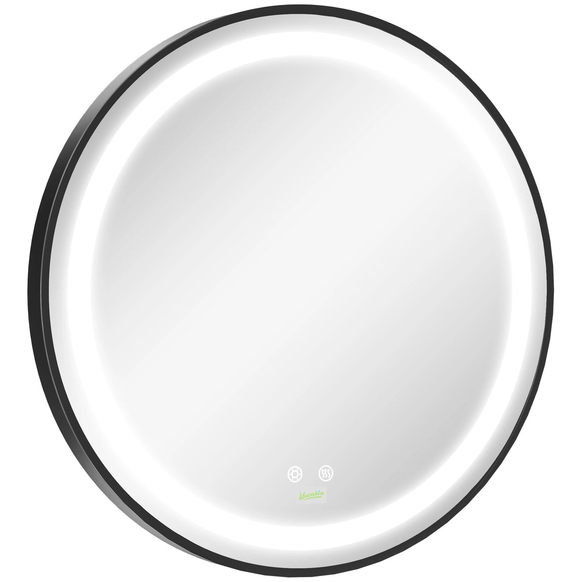 Dimmable LED Bathroom Mirror, Anti Fog Vanity Mirror, 28 In Bath Accessories Black at Gallery Canada