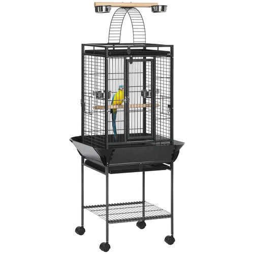 61.5 Inch Bird Cage for Cockatiel, Parakeet House with Stand, Play Top