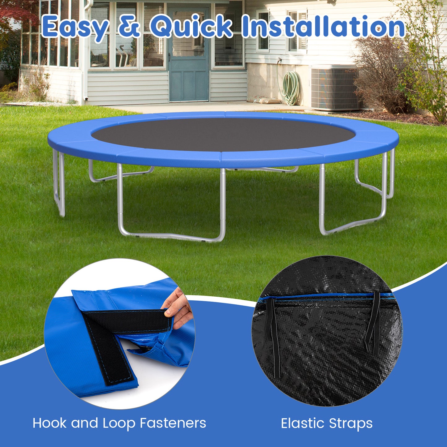 14ft Trampoline Pad Replacement, Safety Pad With Straps, Blue Outdoor Play at Gallery Canada