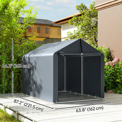 7'x5' Portable Outdoor Storage Shed, Dark Grey Sheds at Gallery Canada