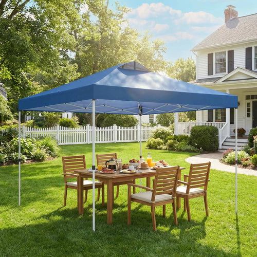 Waterproof Pop Up Canopy Tent, 9.8' x 9.8', With Carrying Bag, Blue