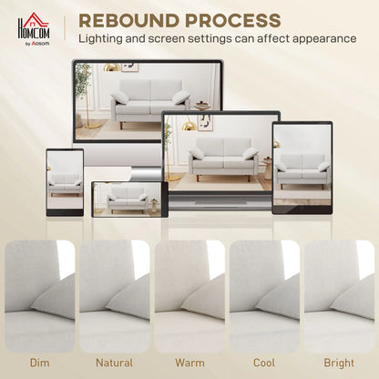 3 Seater Sofa, Velvet Upholstered Couch, Cream White