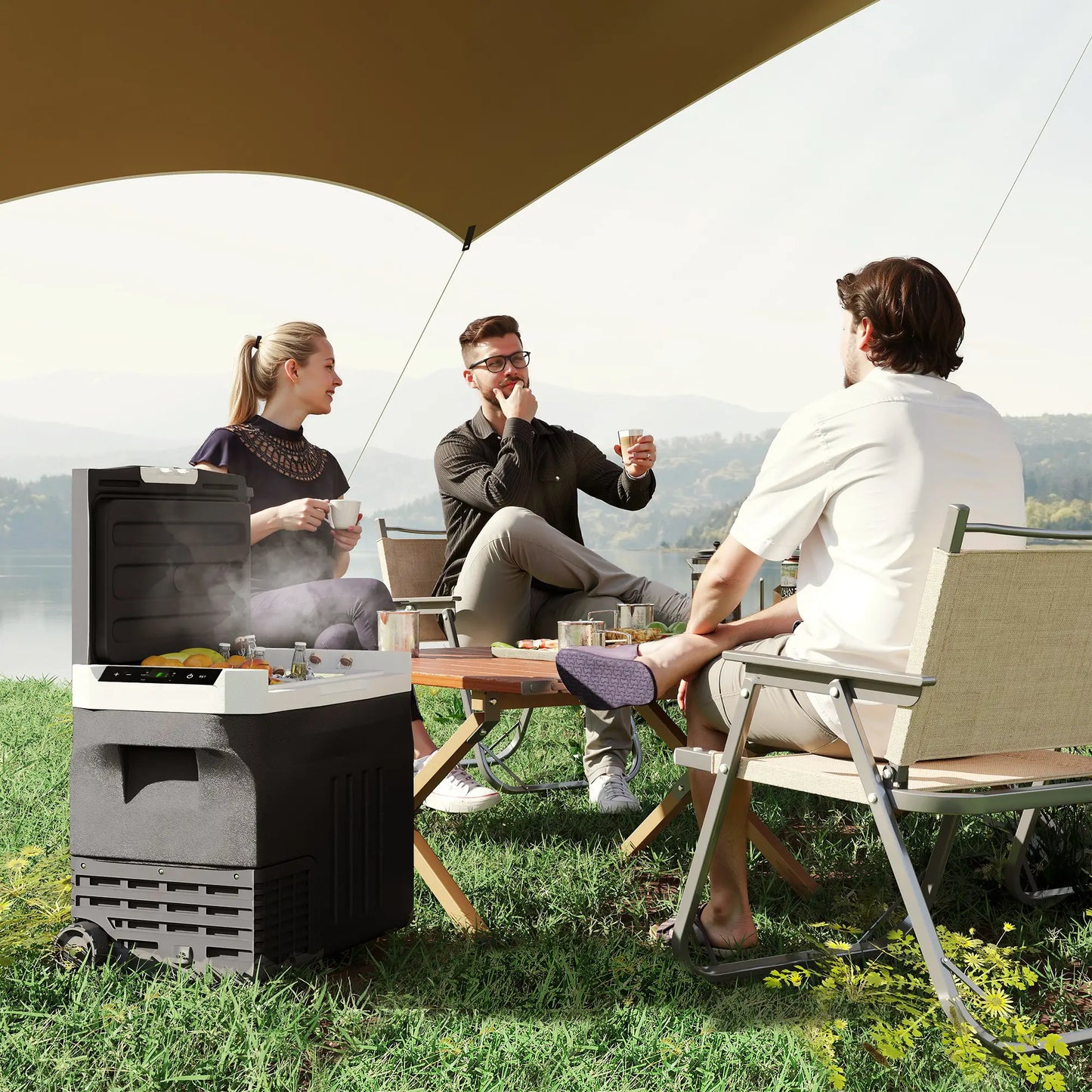 12V Car Fridge, 42 Quart (40L) Portable Cooler, 12V/24V DC, 100-240V AC Car Coolers at Gallery Canada