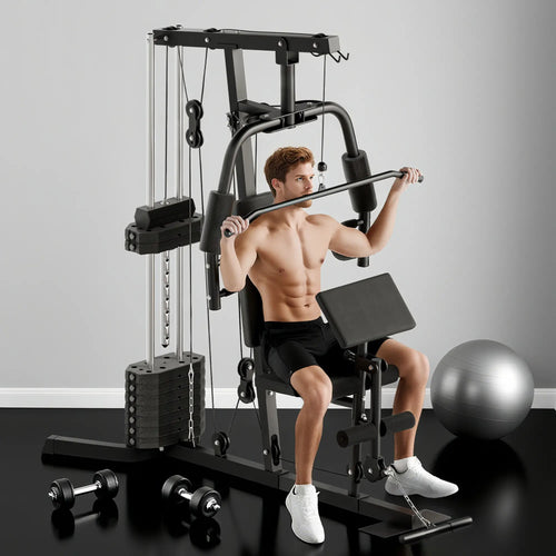Multi-Exercise Home Gym, 99lbs Weight Stack, Full Body Workout